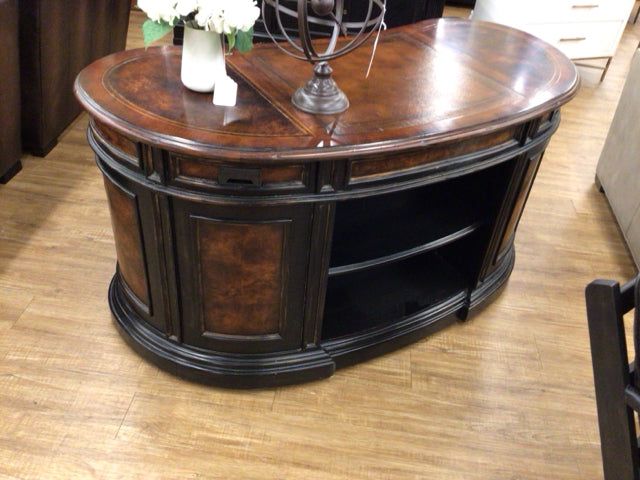 Hooker Dark Wood Kidney Desk