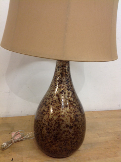 30" Brown & Gold Glass Lamp