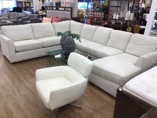 AS-IS City Furniture Kevin Charles 5PC Fabric Sectional(Light Soil)