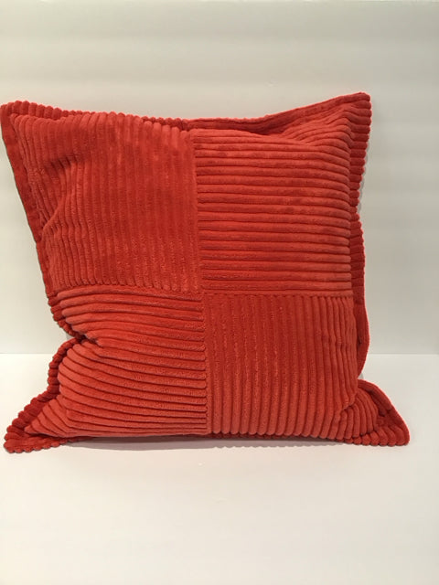 Red Ribbed Chenille Pillow