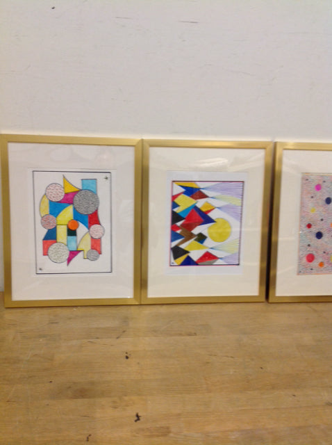 12" X 15" Set Of 3 Abstract Prints