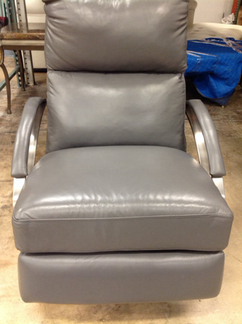 Chair- Bloomingdales Grey Leather Reciner