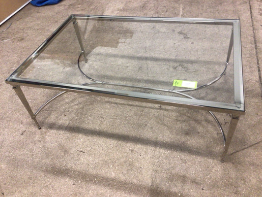 42" Cosmopolitan Glass & Chrome Coffee Table