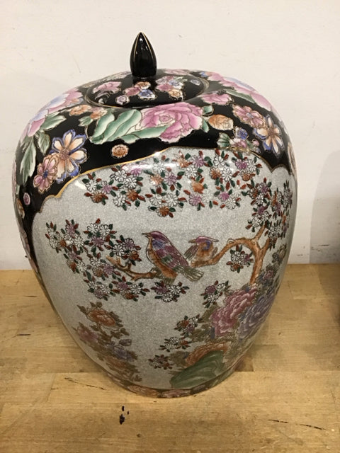 15" Asian Style Ginger Jar