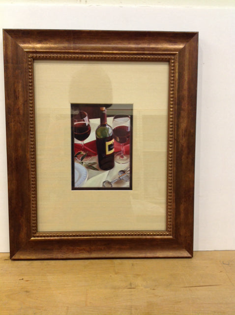 18x15 Framed Wine Bottle Print on Paper