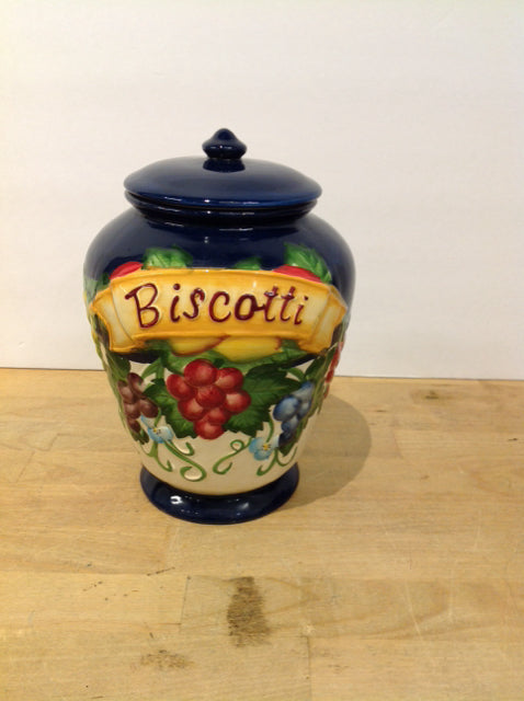 Biscotti Ceramic Jar w/Lid