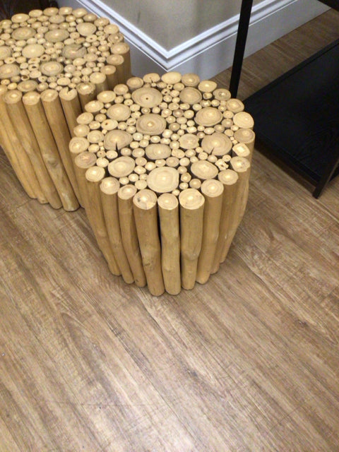 Bamboo Round Accent Table