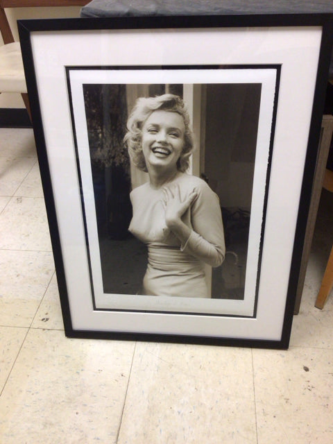 23 1/8" X 30 1/4" Mark Getty "Marilyn At Home" Framed Giclee W/C.O.A