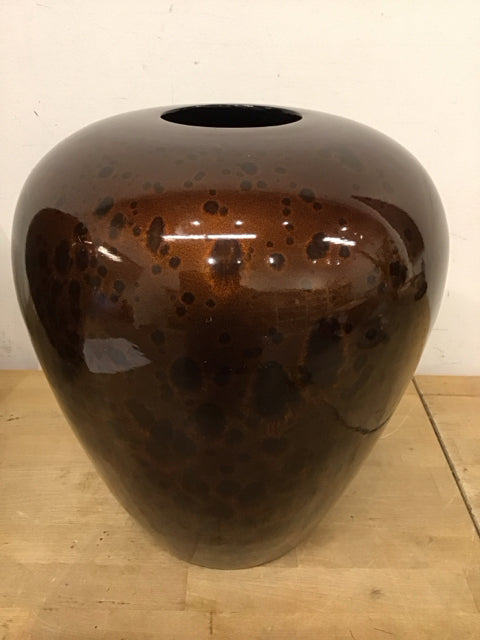 14"x12" Tortoise Lacquered Bamboo Vase