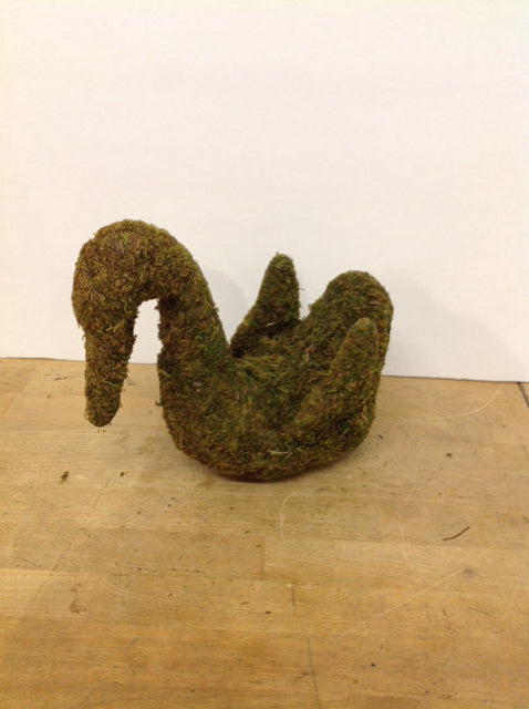 10" Green Moss Swans