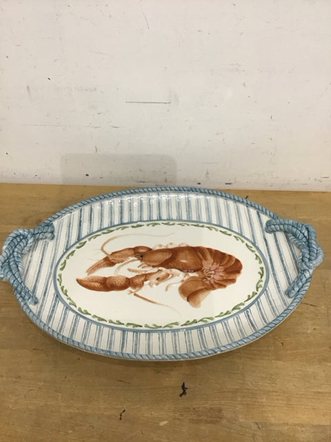 19" Seaboard By Fitz & Floyd Oval Serving Platter