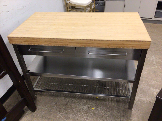 47 1/4" X 25 5/8" X 36 1/4" IKEA Rimforsa Kitchen Island/Work Bench