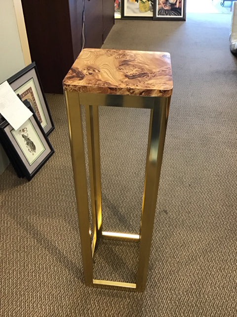24"Sq Aurora Pedestal w/Brass Stand