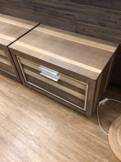 Art Furniture Glass Top Two Drawer Nightstand