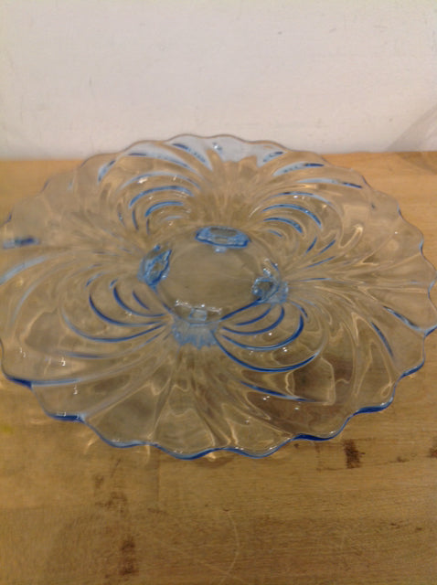 Bowl- 11" Blue Glass