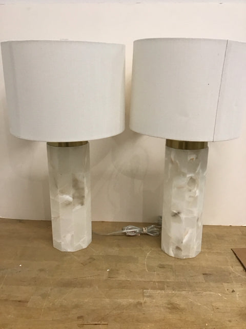 Pair Ashley Linderfield Alabaster Lamps