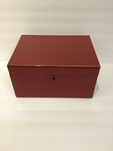 12x9 Red Lacquer Jewelry Box