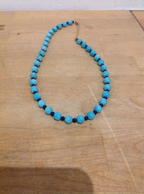 Necklace- Turq Blue Beaded Glass