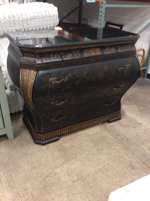 23" X 49" Drexel Heritage Stone Top Five Drawer Bombay Chest