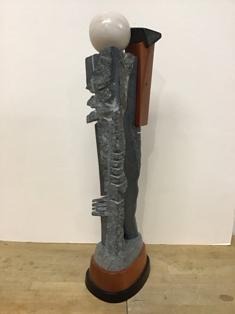 Michael Costello "Back Packer" Mixed Media Sculpture