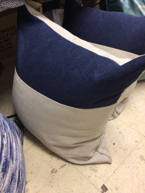 Blue & Cream Fabric Pillow