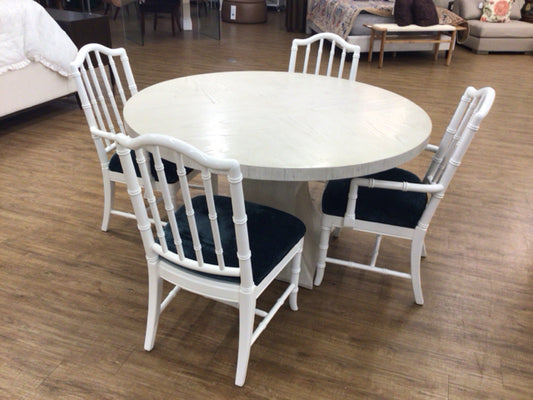 Set Of 4 Dixie Furniture Faux Bamboo Dining Chairs