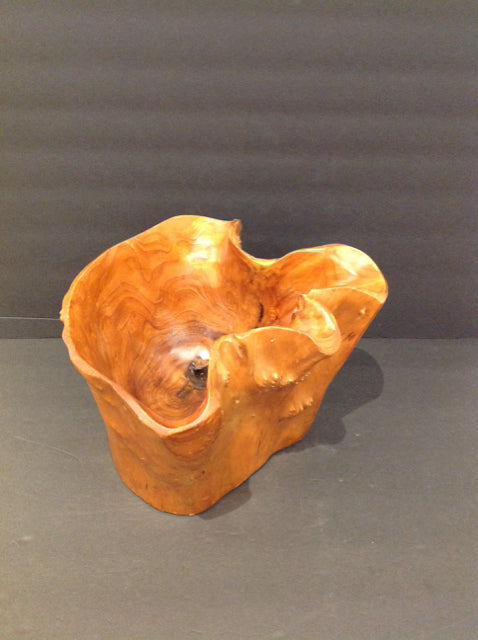 8"H Natural Wood Bowl