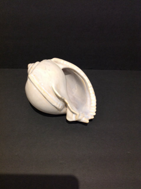 White Ceramic Conch Shell