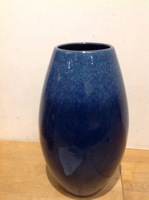 Vase- 16" West Germany Blue Ceramic