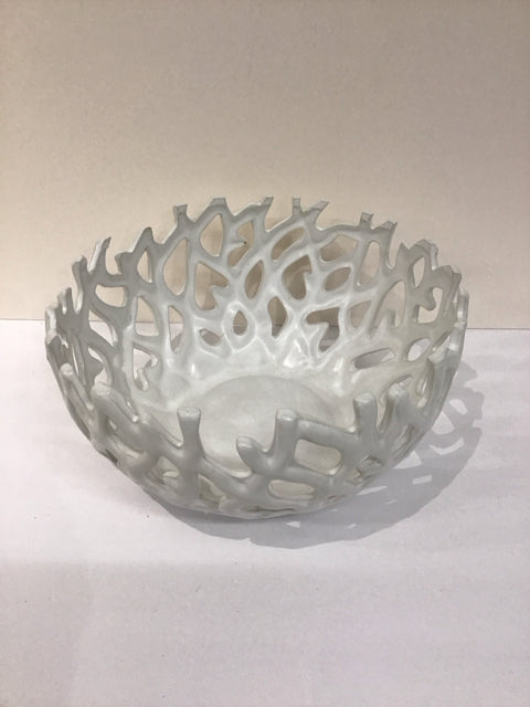 12"Rd Ceramic Coral Branch Bowl