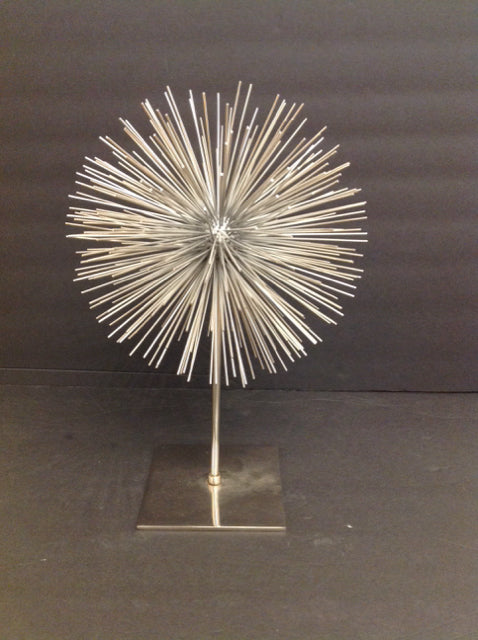 13" Silver Metal Starburst Sculpture