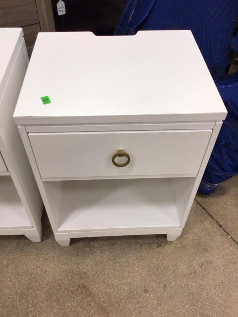 White One Drawer Nightstand