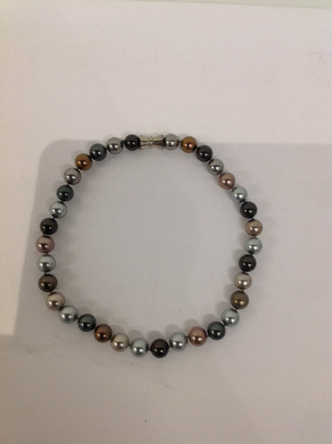 South Sea Multicolor Pearl Necklace w/Magnetic Clasp