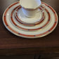 51 PC Beaufort Rust Red By Royal Dorcester Dinner Service
