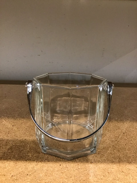 5" Clear Glass Ice Bucket