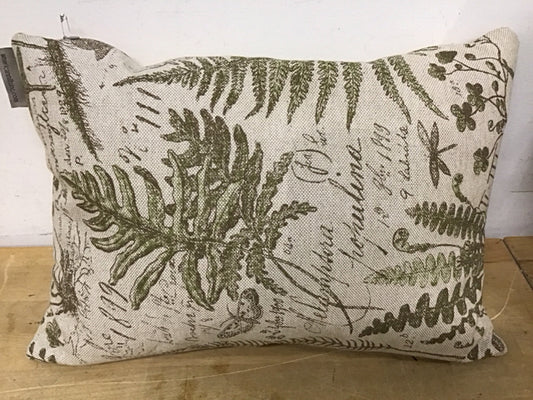 18" Burlap Leaf Pillow