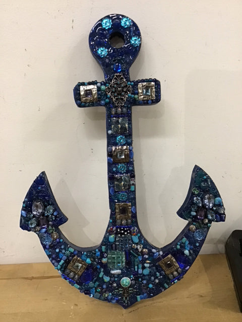 17"x13" Blue Anchor "Serenity" By Susan David