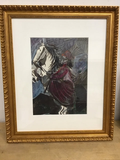 19"x23 Pablo Picasso Sketchbooks Toros Edition COA