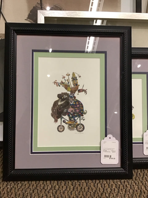 17.5x15 Framed & Signed Oliver Grimley Print on Paper