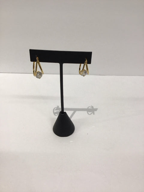 Dior Style Gold Floating Diamond Earrings