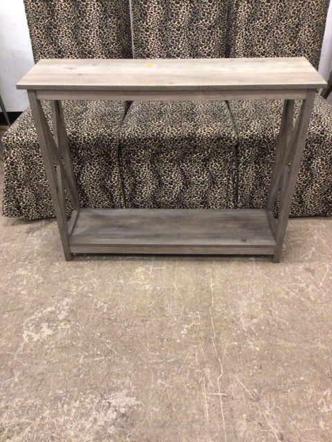 Light Wood Grey Console Table