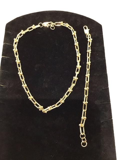 Tiffany Style Gold Paperclip Necklace/Bracelet
