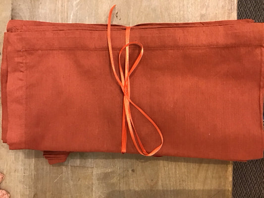Set Of 8 CB Sateen Reddish Brown Napkins