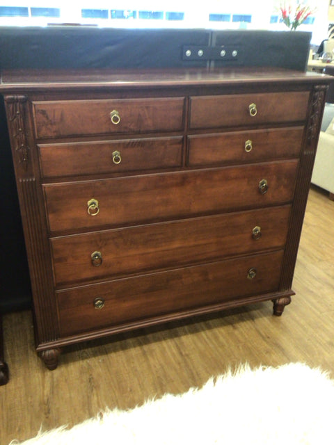 AS-IS Ethan Allen Seven Drawer Dresser(Ring Marks/Scratches On Top)