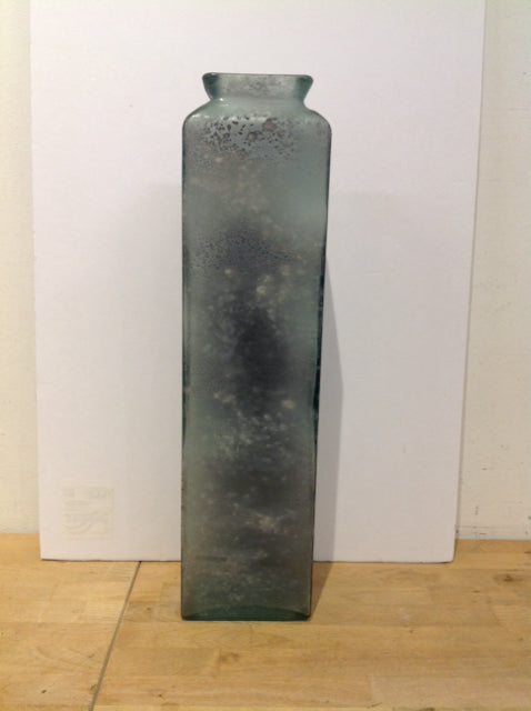 21" Recycled Green Glass Vase