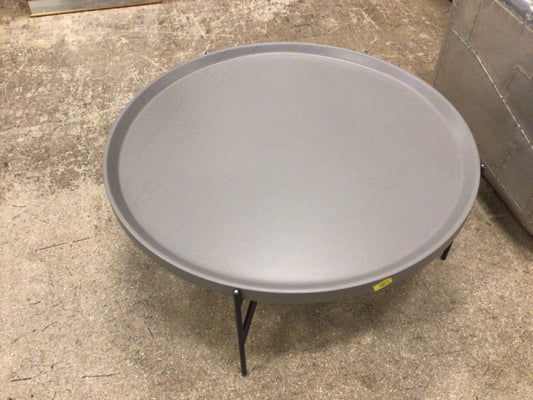 30" Pianca Abaco Tall Round Ash Grey Coffee Table
