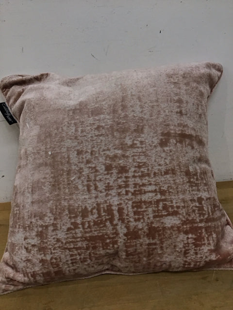 20" Pink Chenille Down Filled Pillow