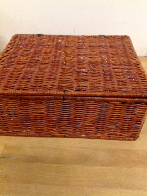 Basket- 12" Brown Wicker