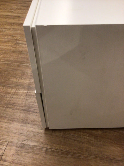 AS-IS White Two Drawer Nightstand