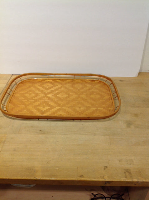19x13 Light Wood Woven Tray